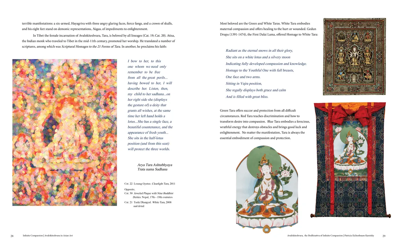 Infinite Compassion: Avalokiteshvara in Asian Art exhibition catalog, pages 28-29
