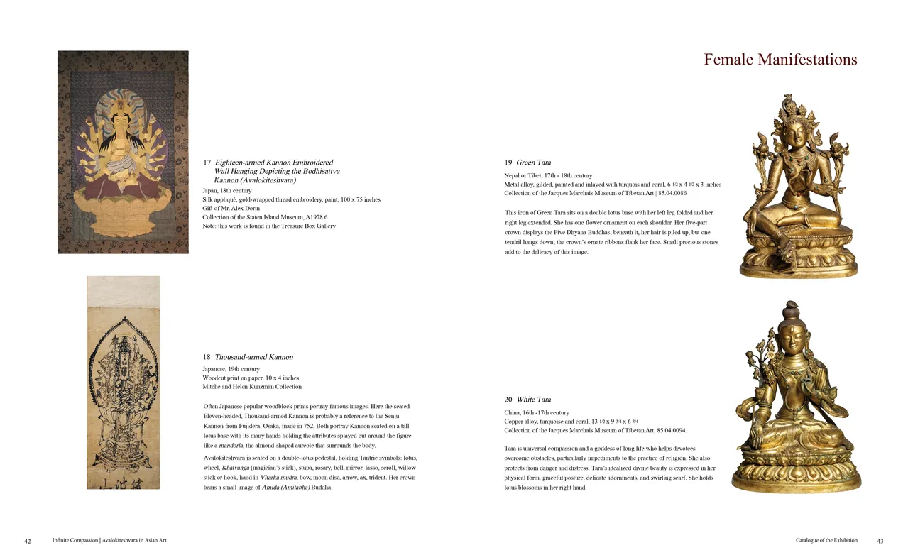 Infinite Compassion: Avalokiteshvara in Asian Art exhibition catalog, pages 42-43