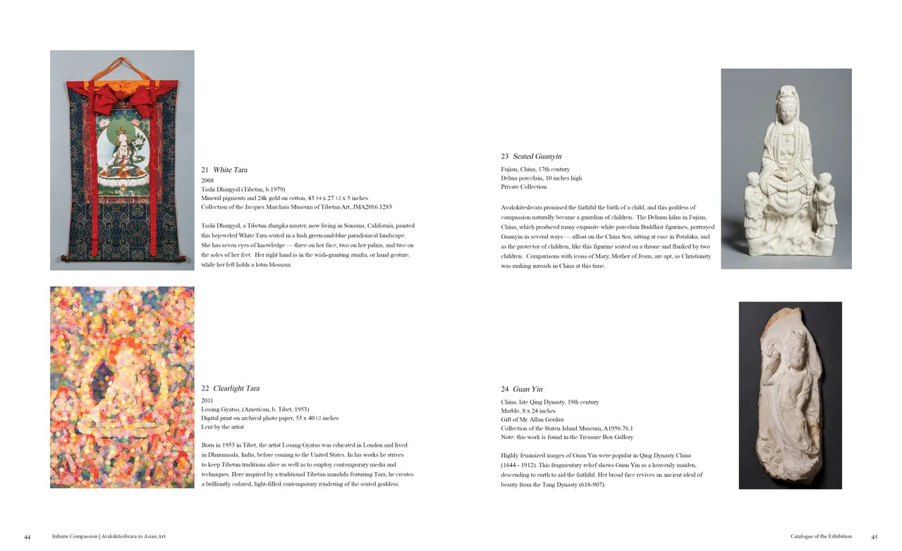 Infinite Compassion: Avalokiteshvara in Asian Art exhibition catalog, pages 44-45