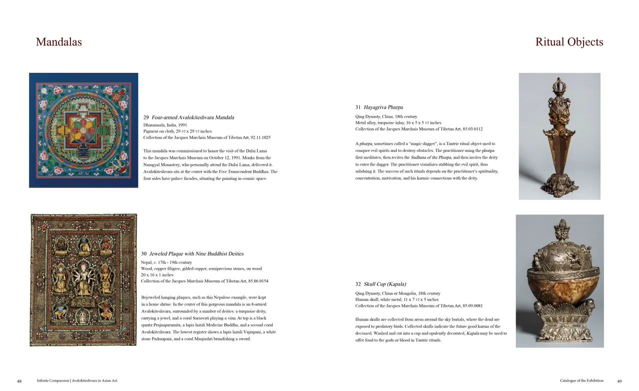 Infinite Compassion: Avalokiteshvara in Asian Art exhibition catalog, pages 48-49