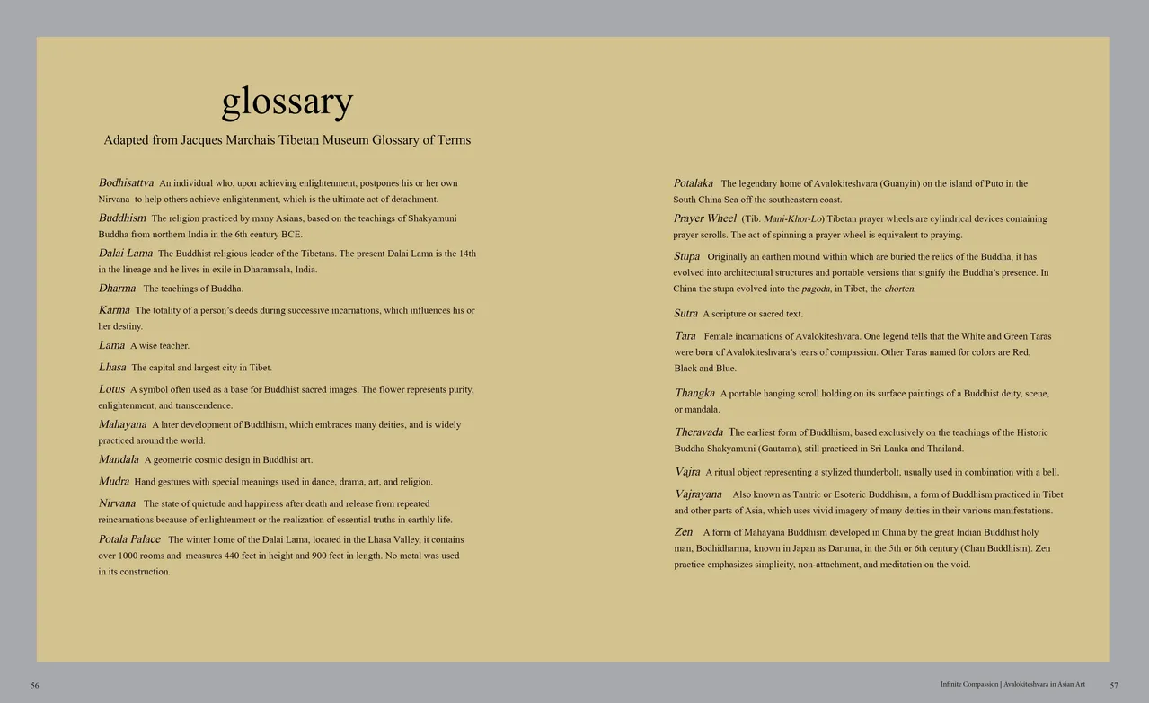 Infinite Compassion: Avalokiteshvara in Asian Art exhibition catalog, pages 56-57