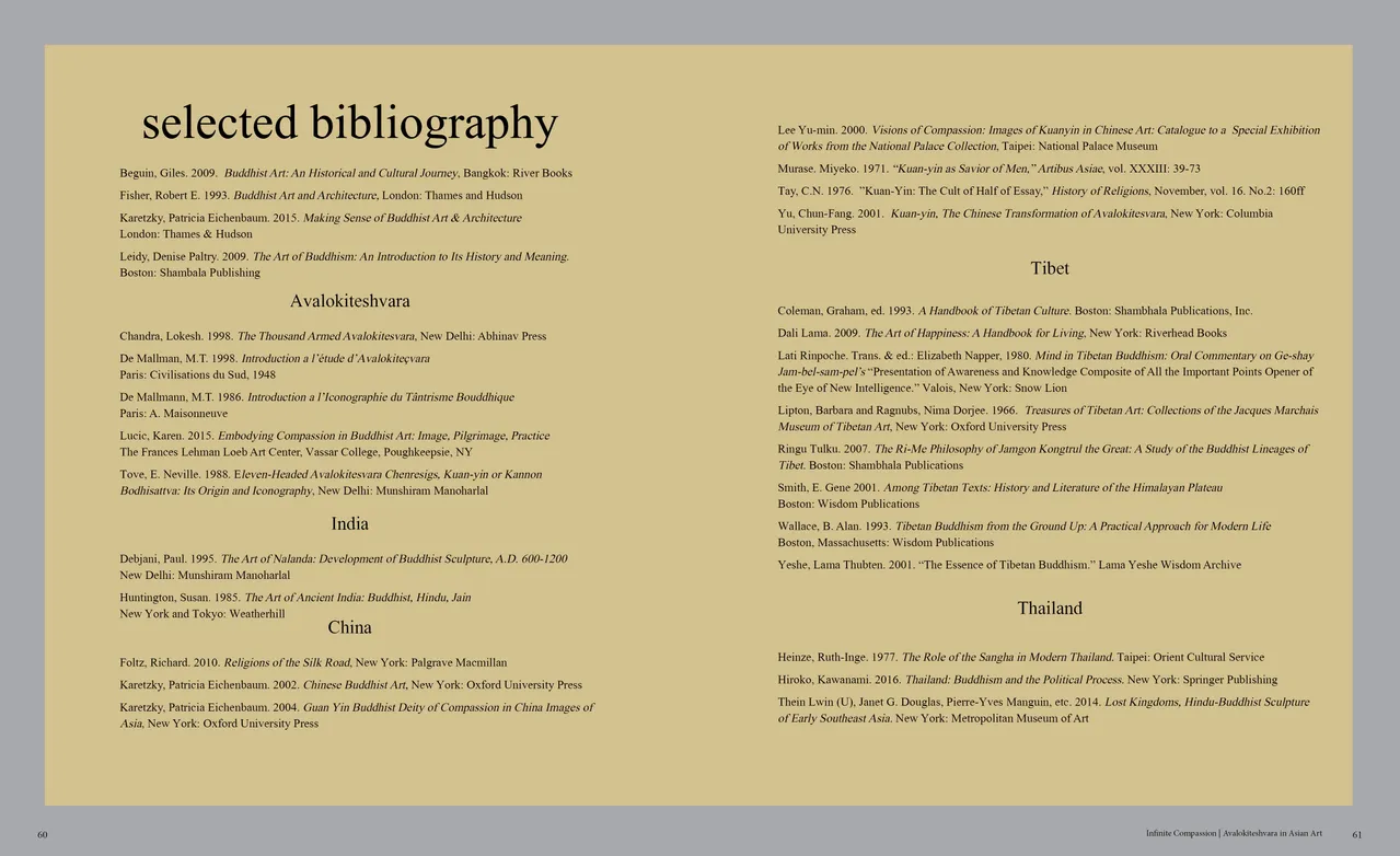 Infinite Compassion: Avalokiteshvara in Asian Art exhibition catalog, pages 60-61