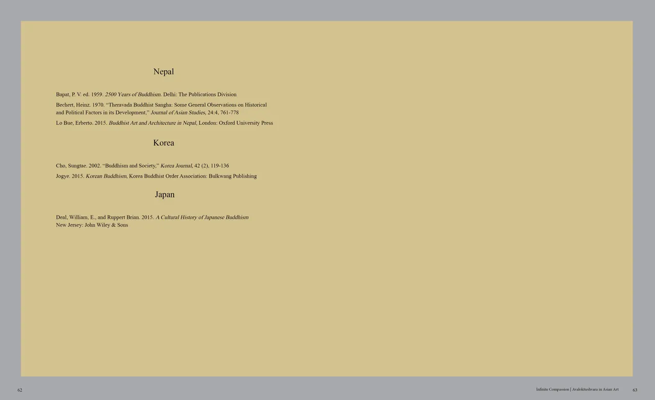 Infinite Compassion: Avalokiteshvara in Asian Art exhibition catalog, pages 62-63