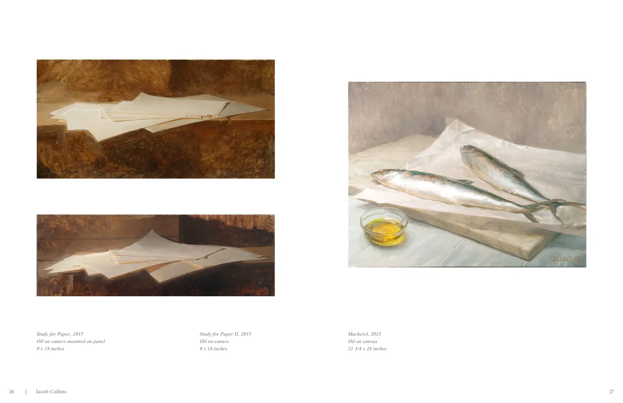 Jacob Collins (2015) exhibition catalog, pages 26-27