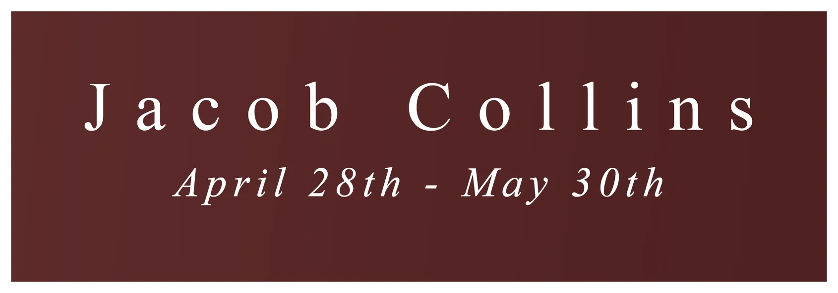 Wordmark for Jacob Collins (2015) exhibition