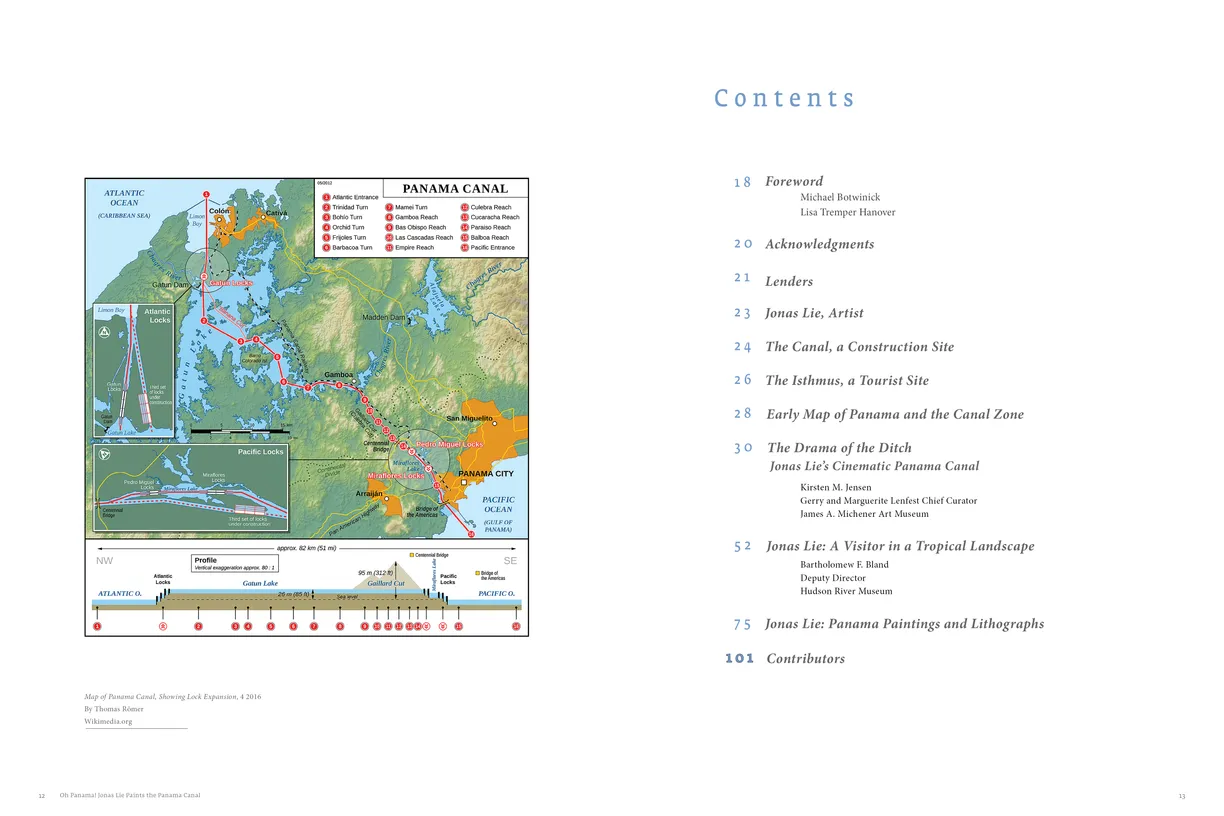 Oh Panama! Jonas Lie Paints the Panama Canal exhibition catalog, pages 12-13