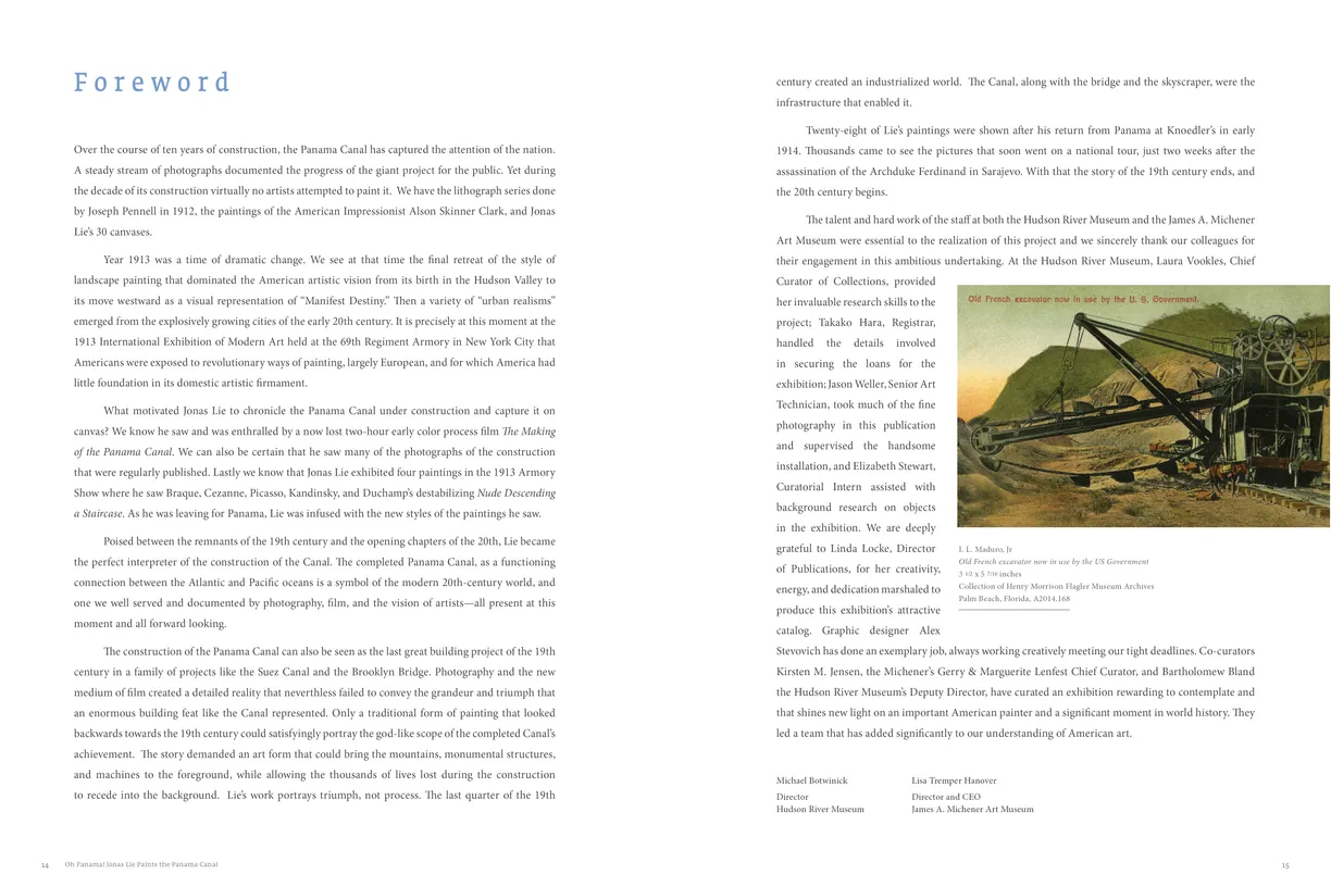 Oh Panama! Jonas Lie Paints the Panama Canal exhibition catalog, pages 14-15