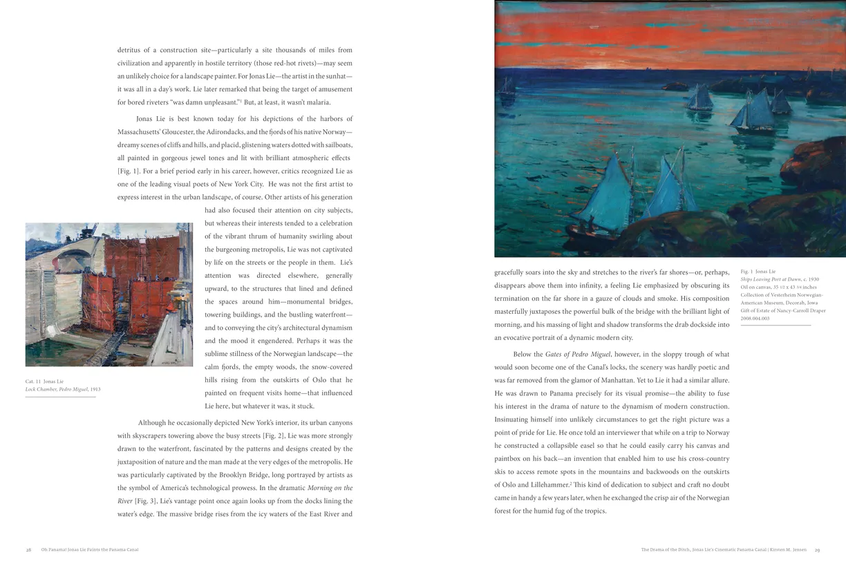 Oh Panama! Jonas Lie Paints the Panama Canal exhibition catalog, pages 28-29