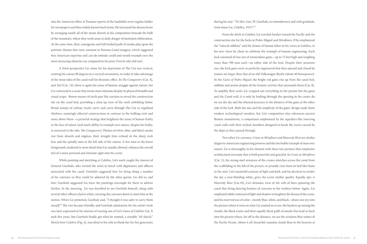 Oh Panama! Jonas Lie Paints the Panama Canal exhibition catalog, pages 36-37