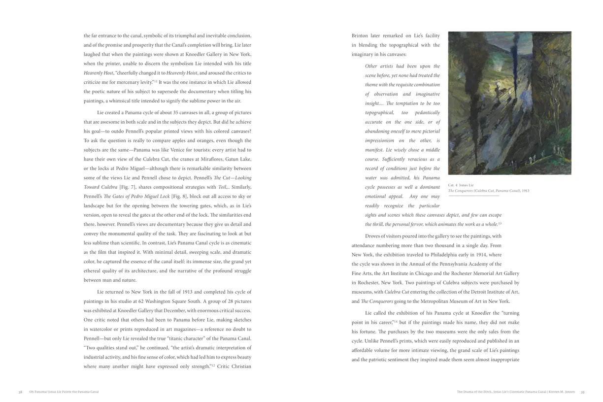 Oh Panama! Jonas Lie Paints the Panama Canal exhibition catalog, pages 38-39