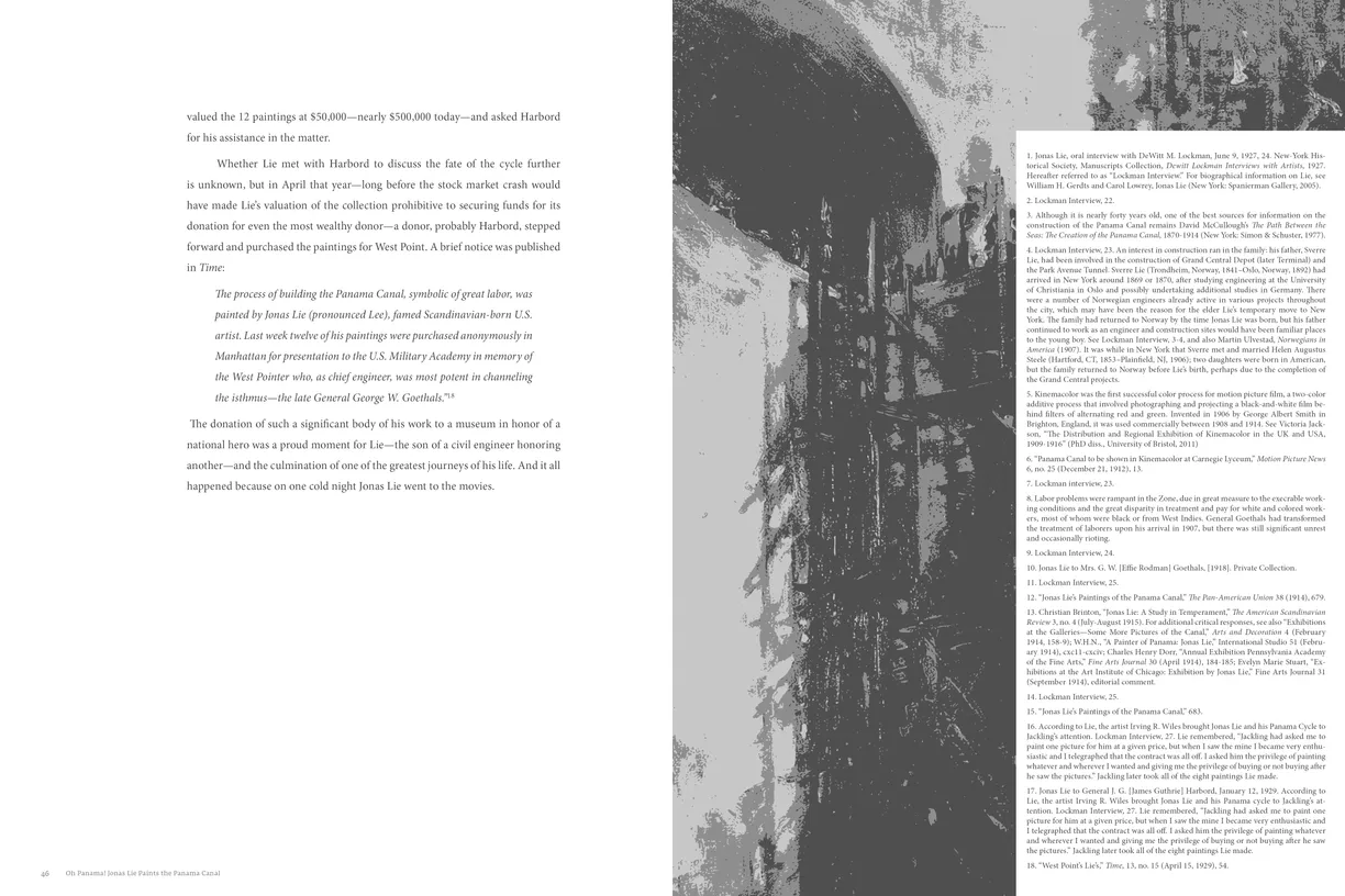 Oh Panama! Jonas Lie Paints the Panama Canal exhibition catalog, pages 46-47