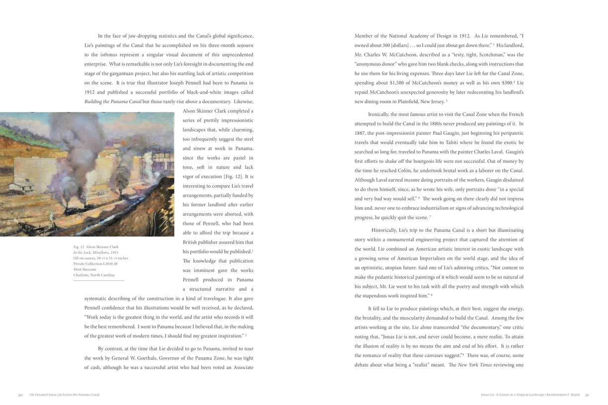 Oh Panama! Jonas Lie Paints the Panama Canal exhibition catalog, pages 50-51