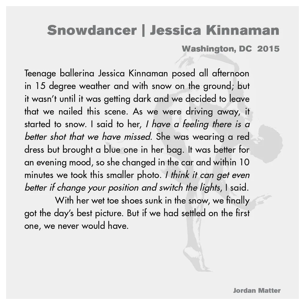 Jordan Matter: Dancers Among Us exhibition wall label 23/43