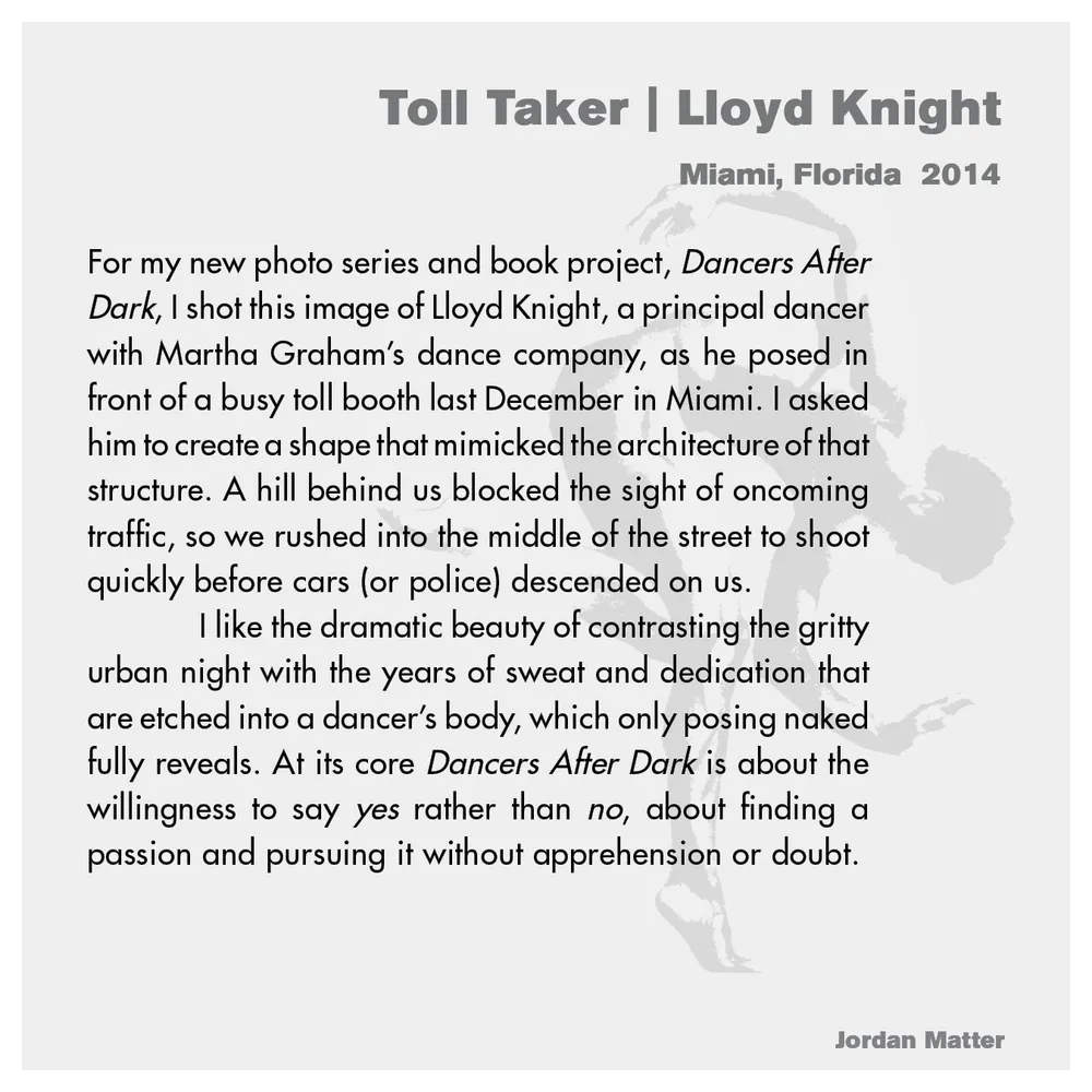 Jordan Matter: Dancers Among Us exhibition wall label 25/43