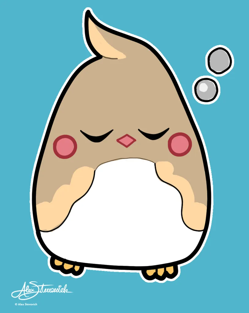 Kawaii Bird #6 Illustration