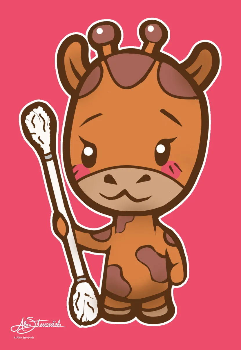 Kawaii Giraffe #3 Illustration