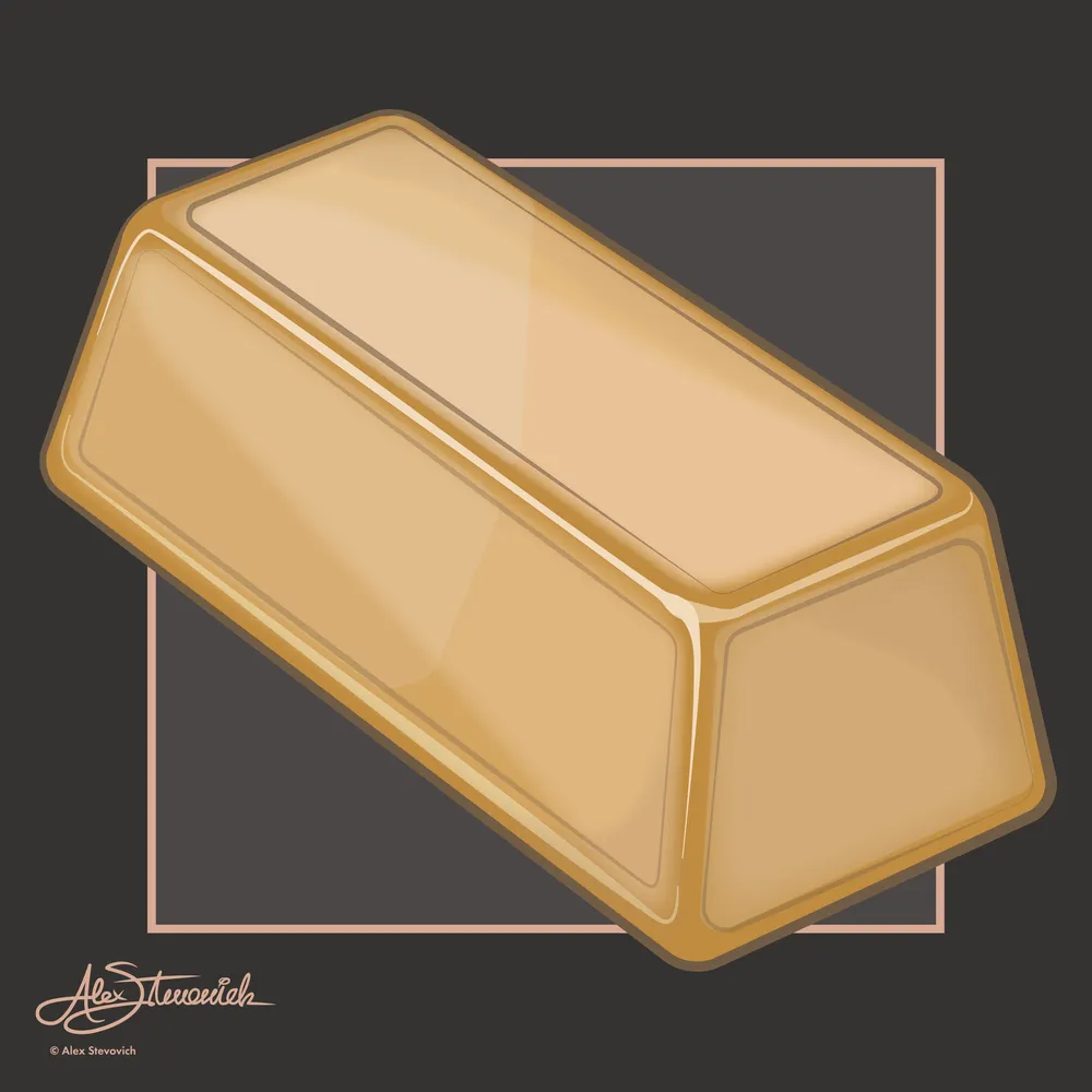 Gold Bar Icon for the Kingdom of Flowers UI