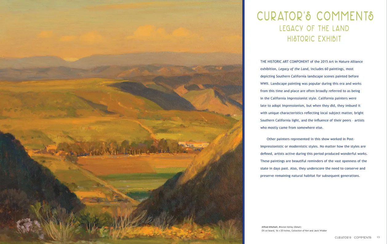 Legacy of the Land exhibition catalog, pages 12-13