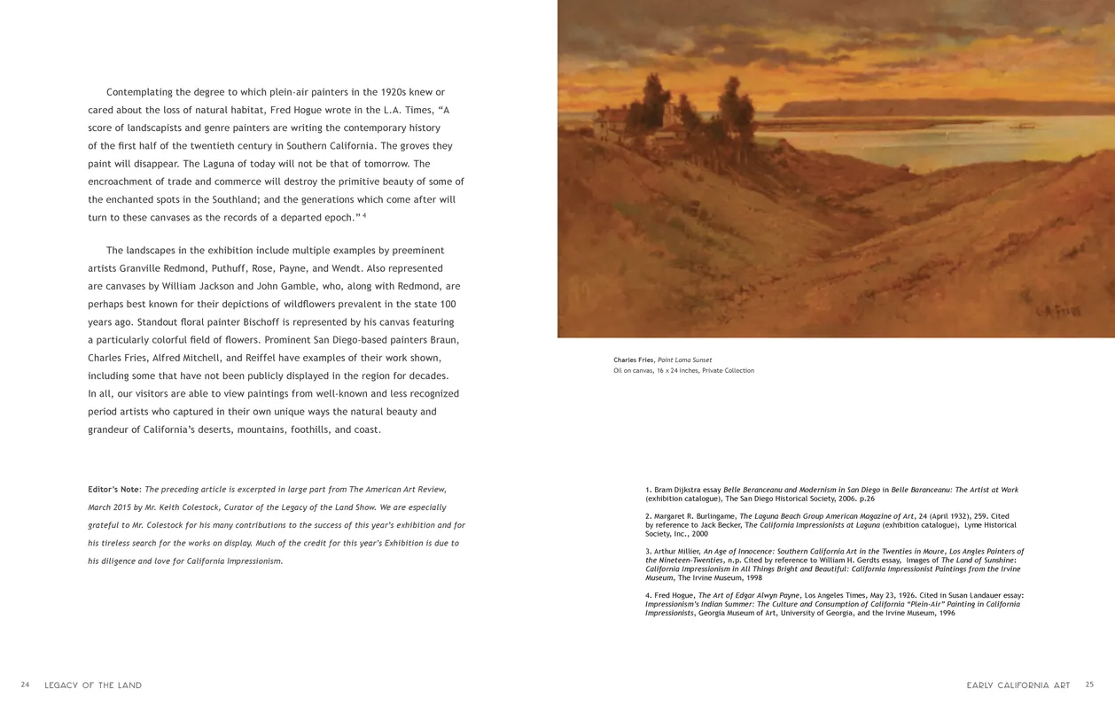Legacy of the Land exhibition catalog, pages 24-25