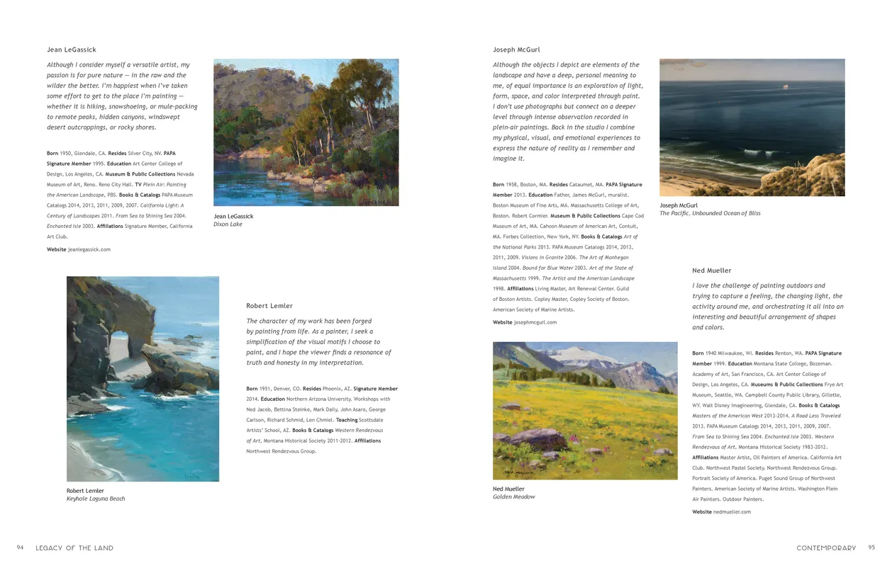 Legacy of the Land exhibition catalog, pages 94-95