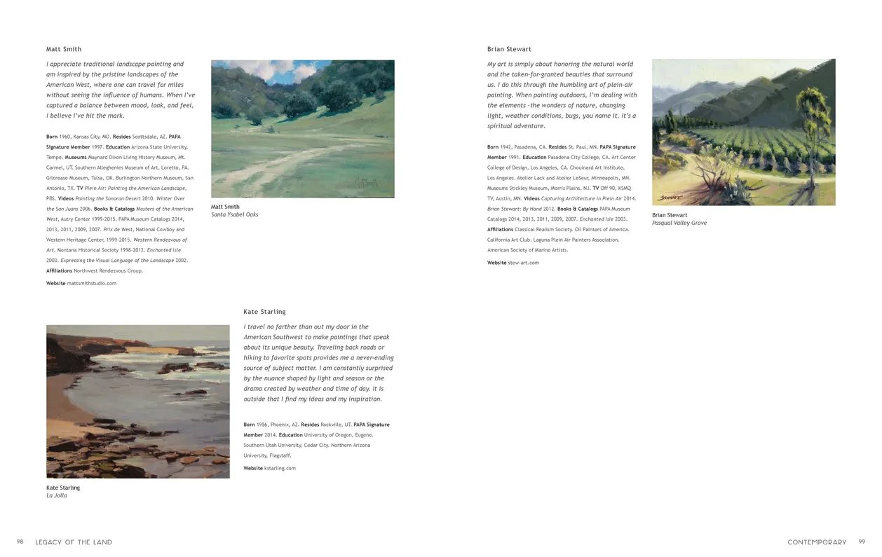 Legacy of the Land exhibition catalog, pages 98-99
