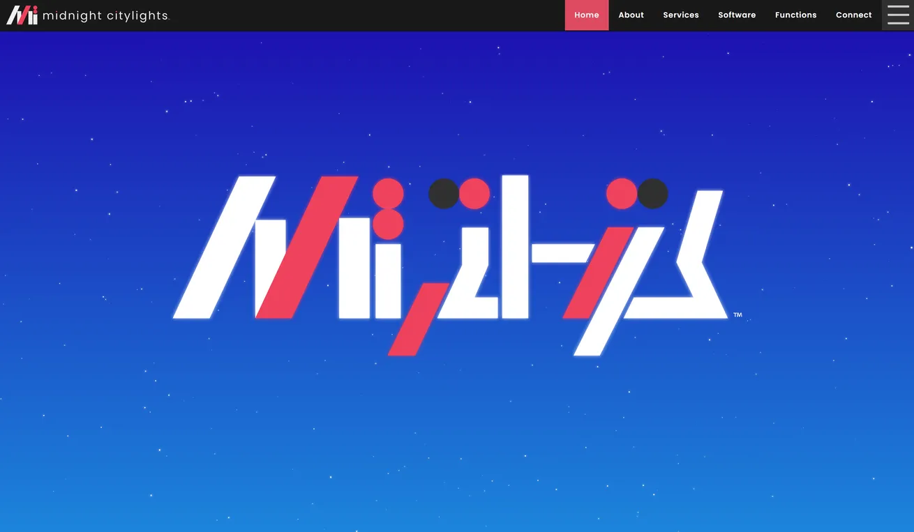 Midnight Citylights Website — Home Page