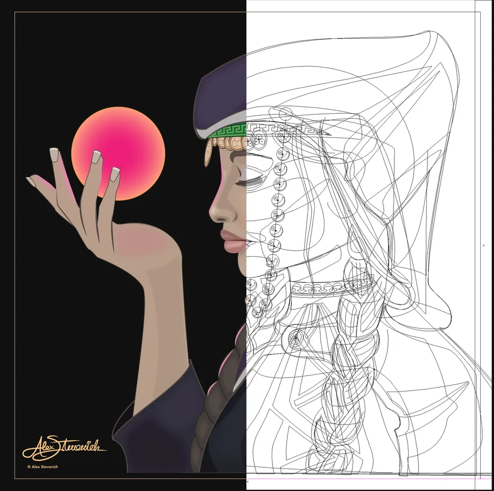 Oracle — Vector Artwork Split Display