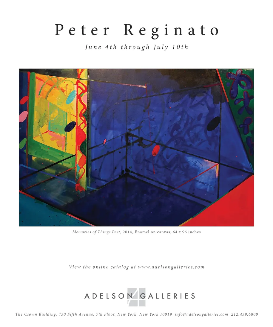 Peter Reginato: Fiction — exhiibition advertisement in Art & Antiques magazine