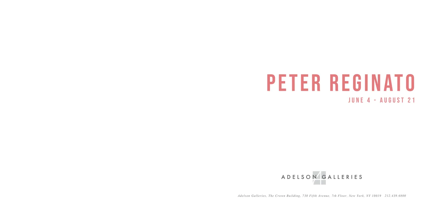 Peter Reginato: Fiction exhibition catalog, pages 2-3