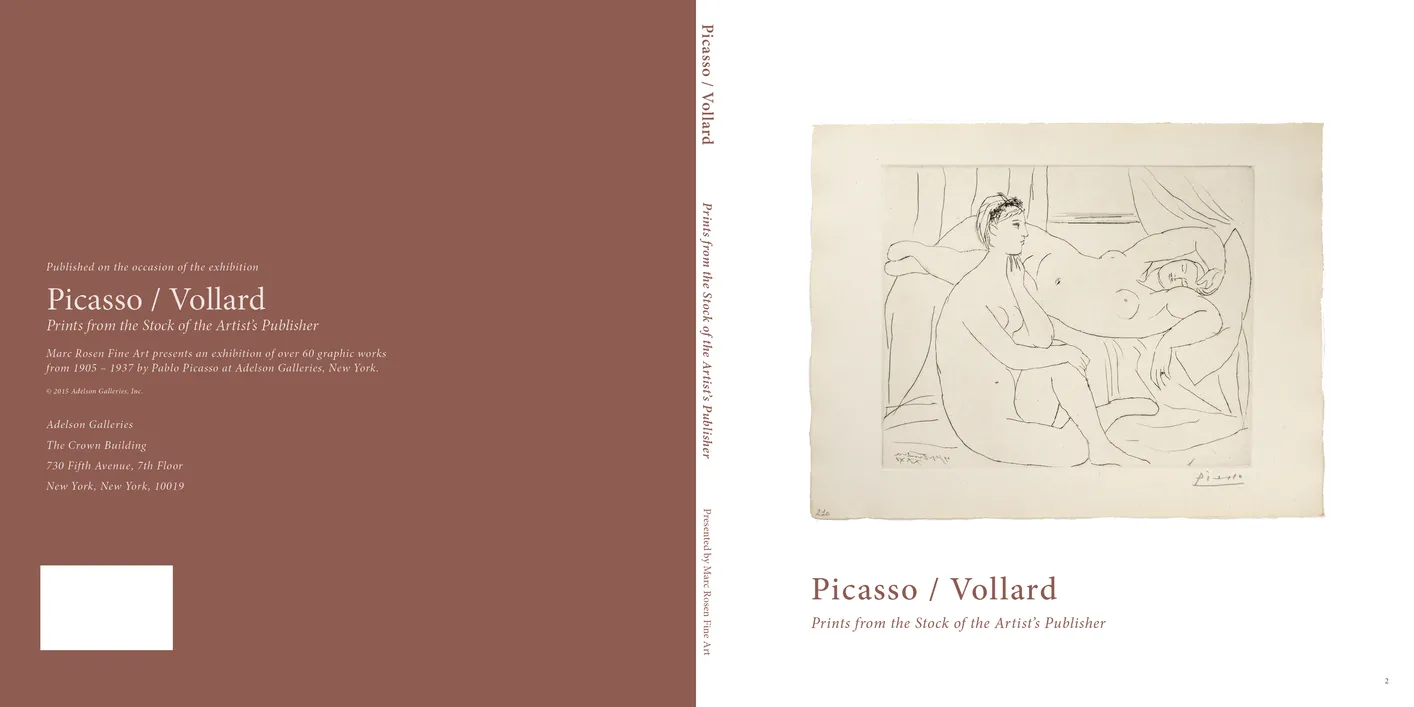 Picasso / Vollard: Prints from the Stock of the Artist’s Publisher exhibition catalog, cover