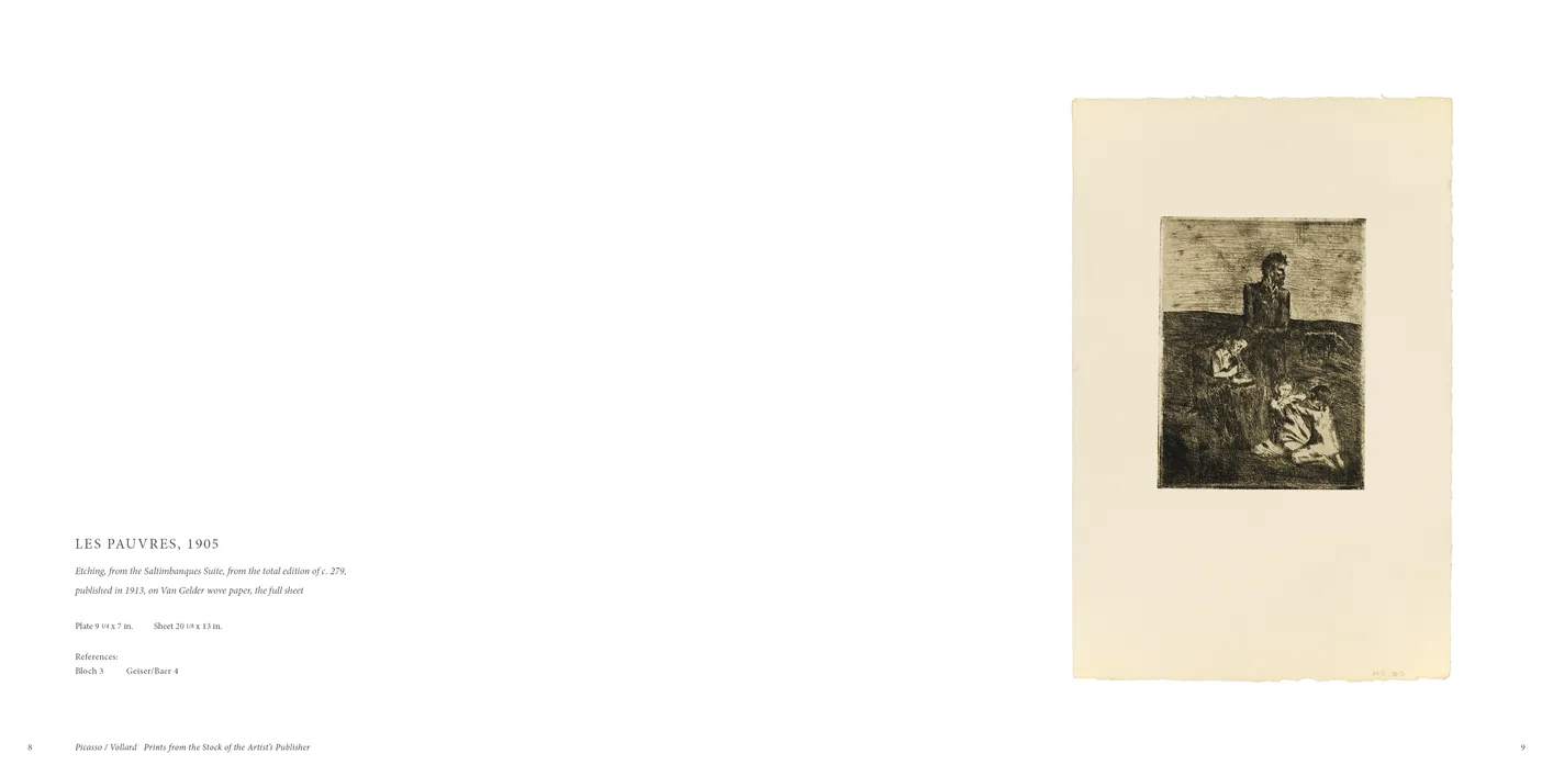 Picasso / Vollard: Prints from the Stock of the Artist’s Publisher exhibition catalog, pages 8-9