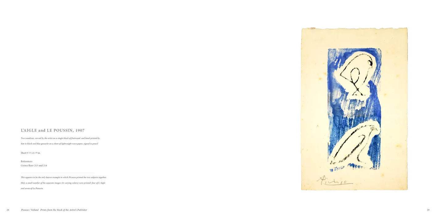 Picasso / Vollard: Prints from the Stock of the Artist’s Publisher exhibition catalog, pages 28-29