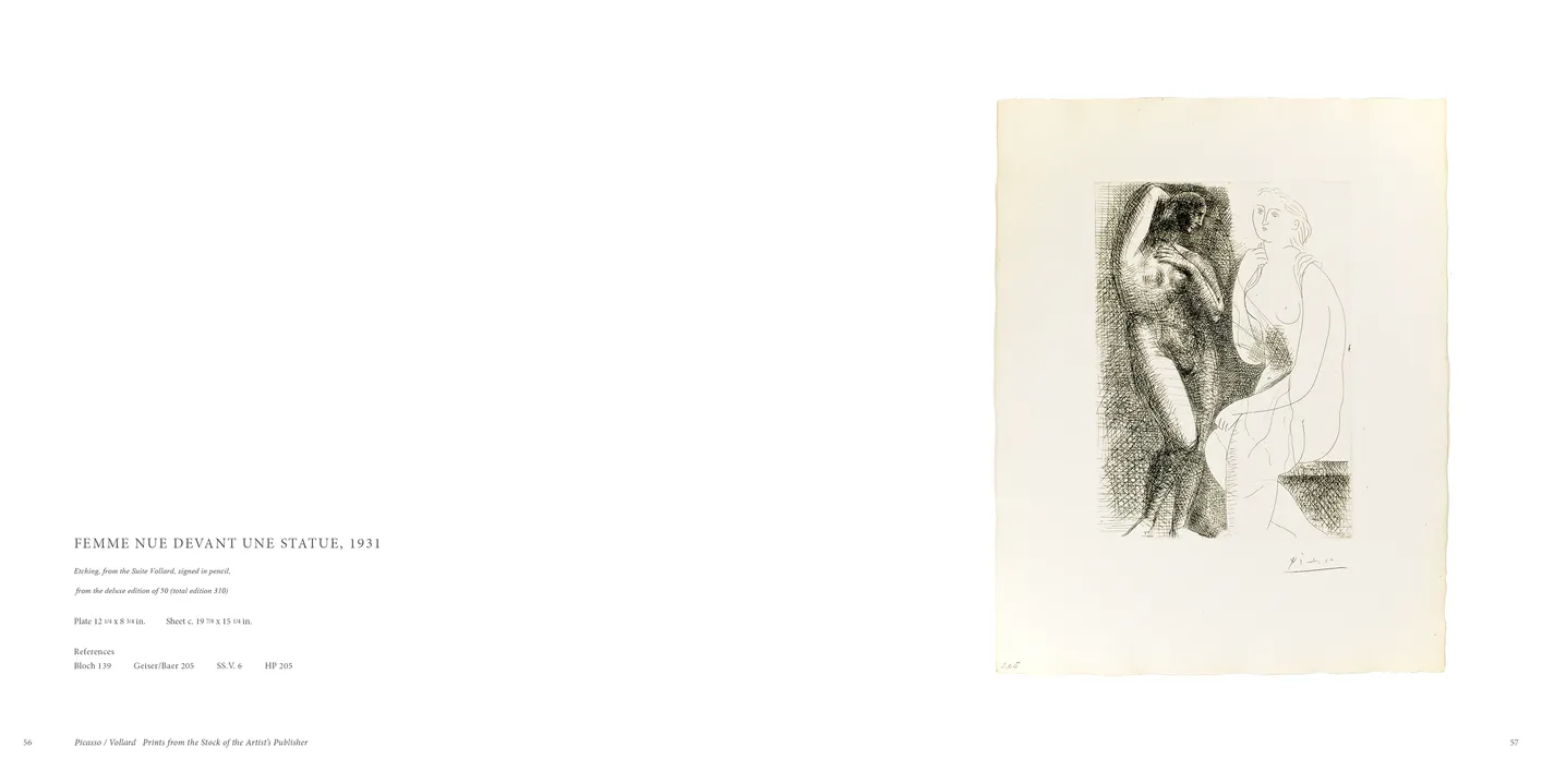 Picasso / Vollard: Prints from the Stock of the Artist’s Publisher exhibition catalog, pages 56-57