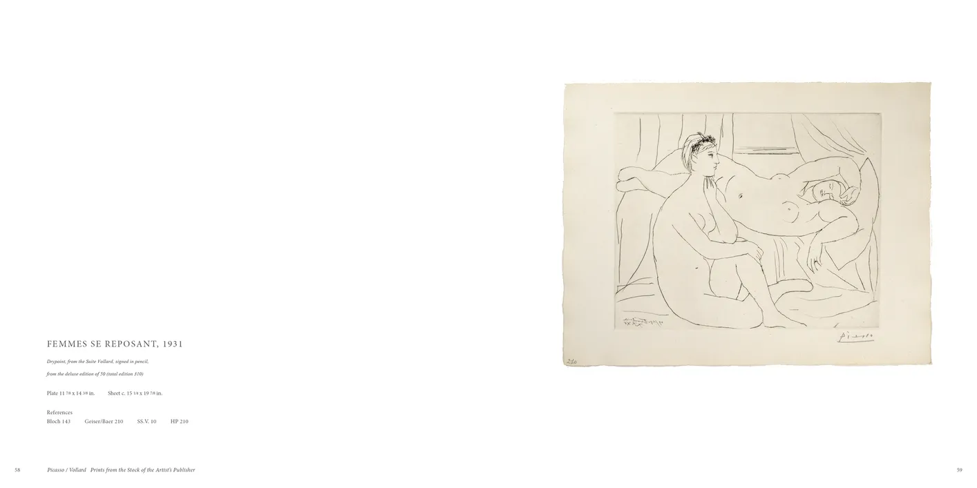 Picasso / Vollard: Prints from the Stock of the Artist’s Publisher exhibition catalog, pages 58-59