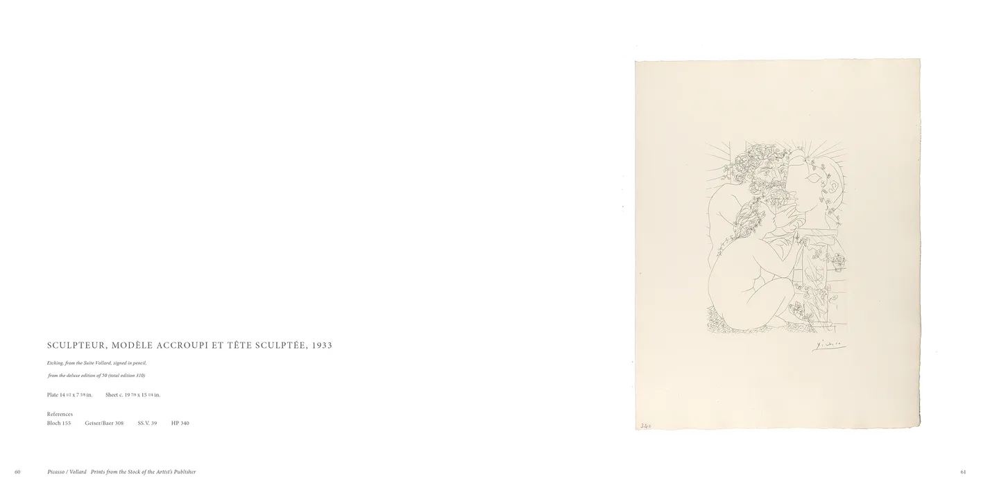 Picasso / Vollard: Prints from the Stock of the Artist’s Publisher exhibition catalog, pages 60-61