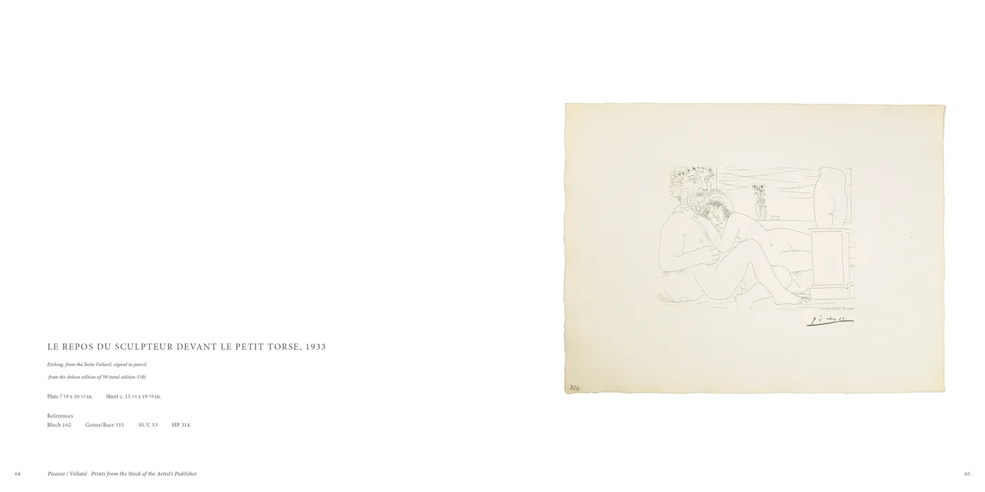 Picasso / Vollard: Prints from the Stock of the Artist’s Publisher exhibition catalog, pages 64-65