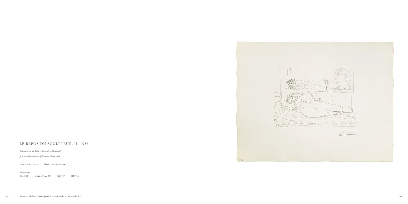 Picasso / Vollard: Prints from the Stock of the Artist’s Publisher exhibition catalog, pages 68-69