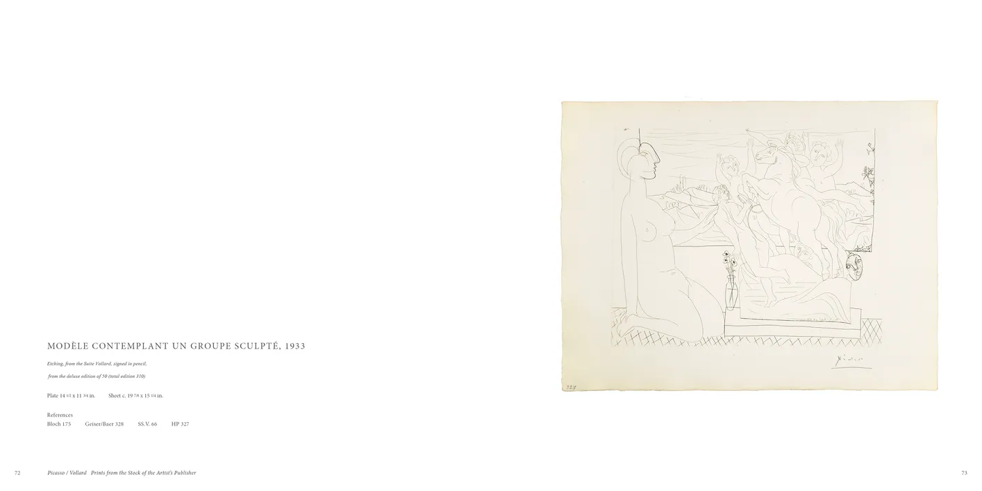 Picasso / Vollard: Prints from the Stock of the Artist’s Publisher exhibition catalog, pages 72-73