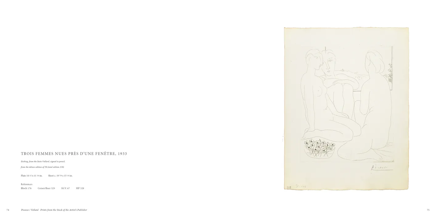 Picasso / Vollard: Prints from the Stock of the Artist’s Publisher exhibition catalog, pages 74-75
