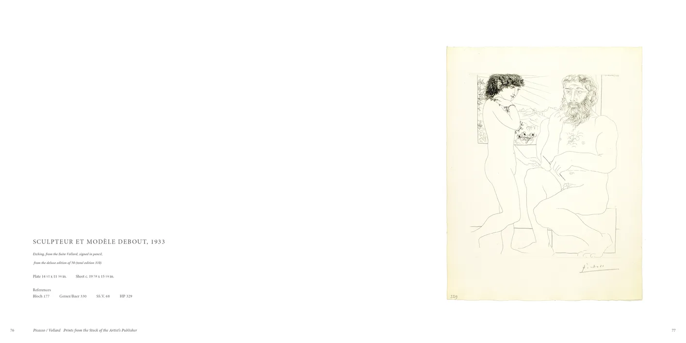 Picasso / Vollard: Prints from the Stock of the Artist’s Publisher exhibition catalog, pages 76-77