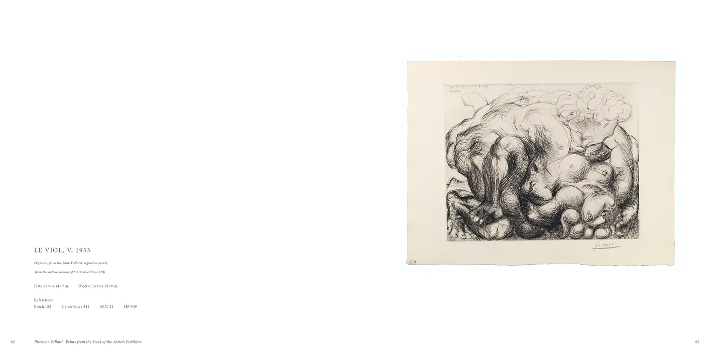 Picasso / Vollard: Prints from the Stock of the Artist’s Publisher exhibition catalog, pages 82-83