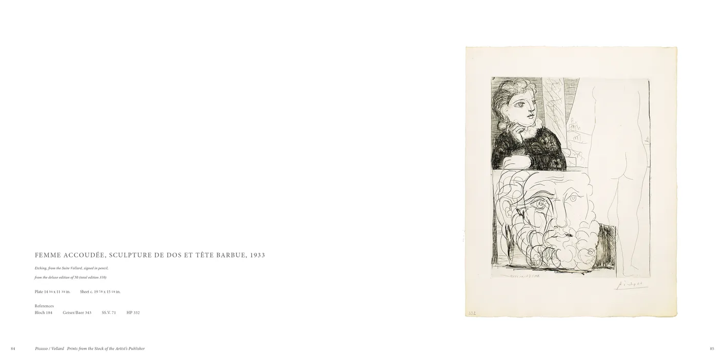 Picasso / Vollard: Prints from the Stock of the Artist’s Publisher exhibition catalog, pages 84-85