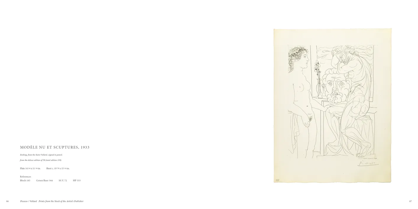 Picasso / Vollard: Prints from the Stock of the Artist’s Publisher exhibition catalog, pages 86-87
