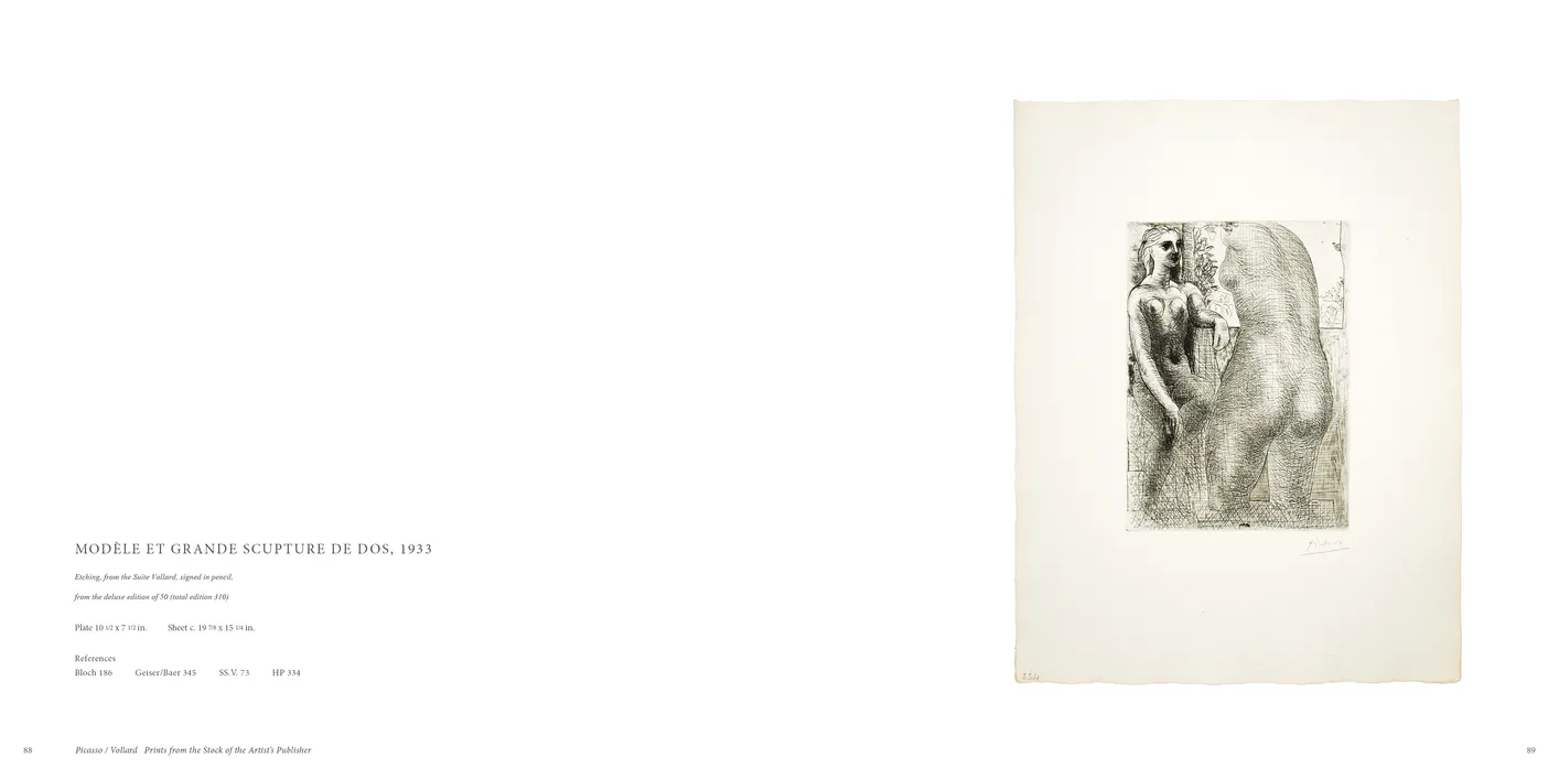 Picasso / Vollard: Prints from the Stock of the Artist’s Publisher exhibition catalog, pages 88-89
