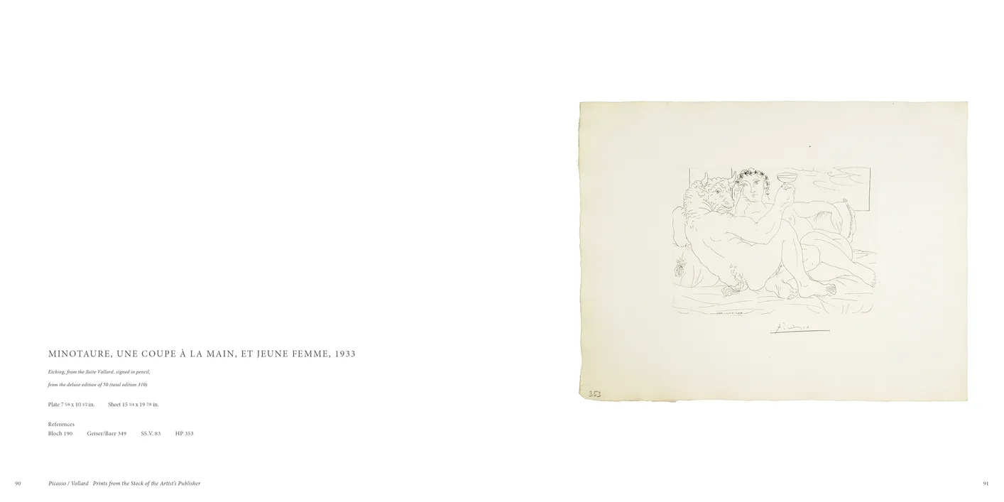 Picasso / Vollard: Prints from the Stock of the Artist’s Publisher exhibition catalog, pages 90-91