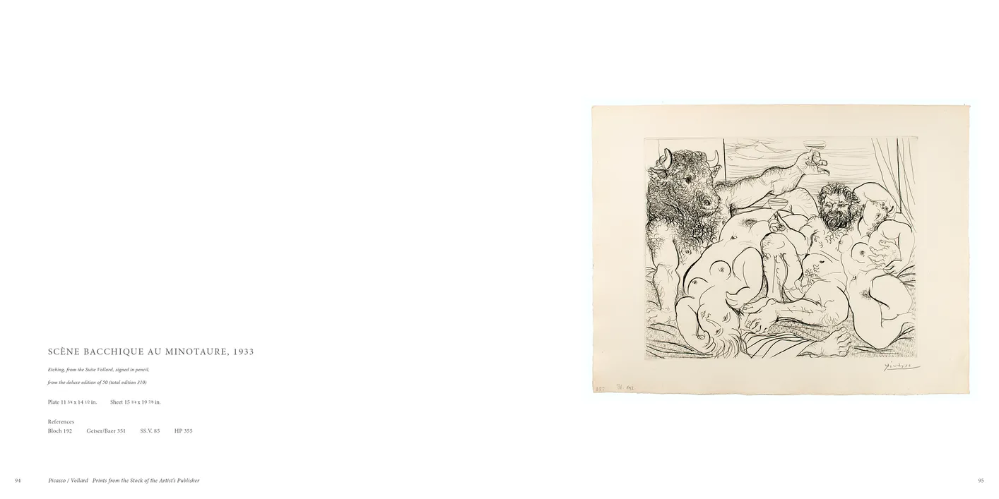 Picasso / Vollard: Prints from the Stock of the Artist’s Publisher exhibition catalog, pages 94-95