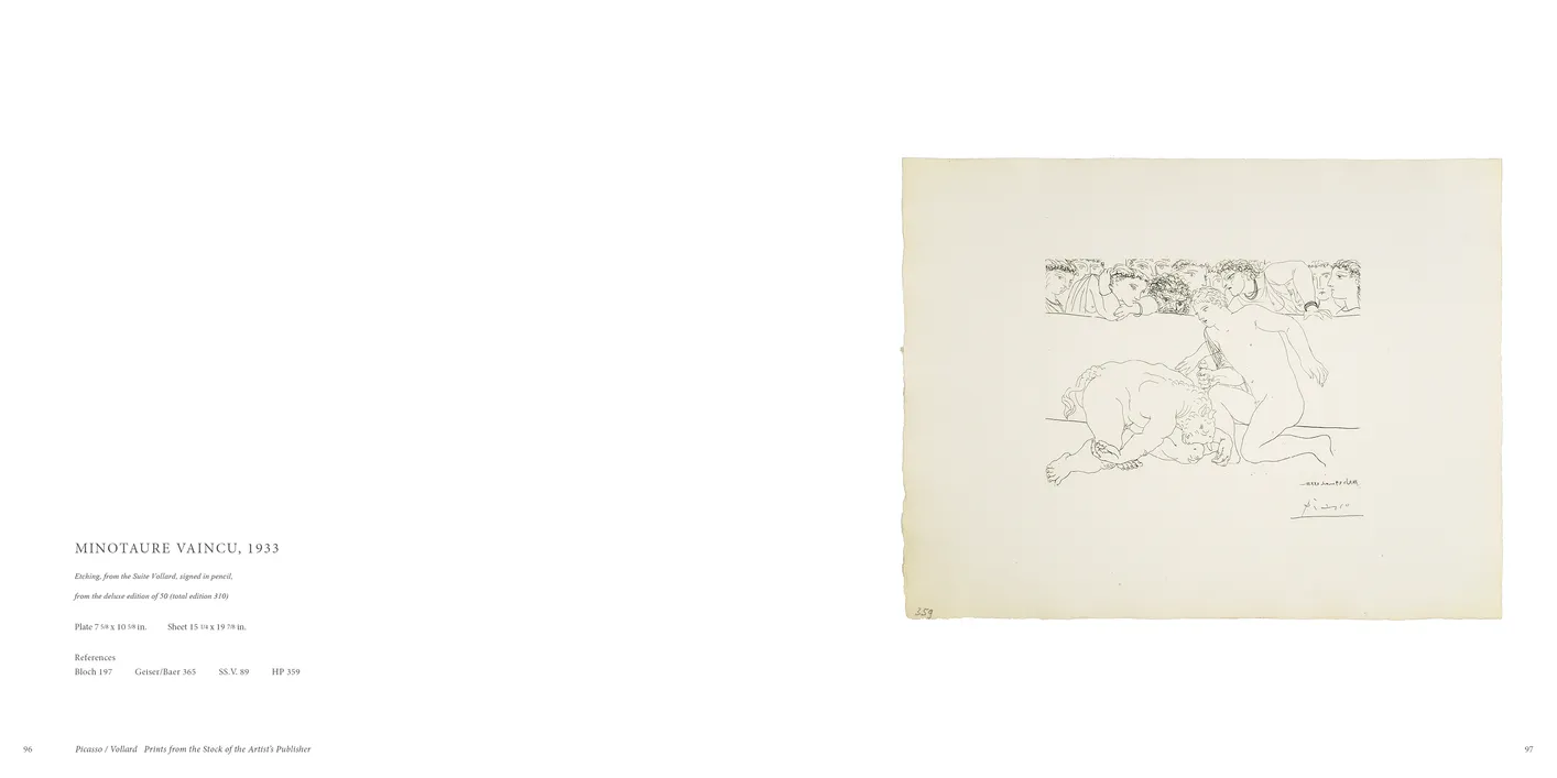 Picasso / Vollard: Prints from the Stock of the Artist’s Publisher exhibition catalog, pages 96-97