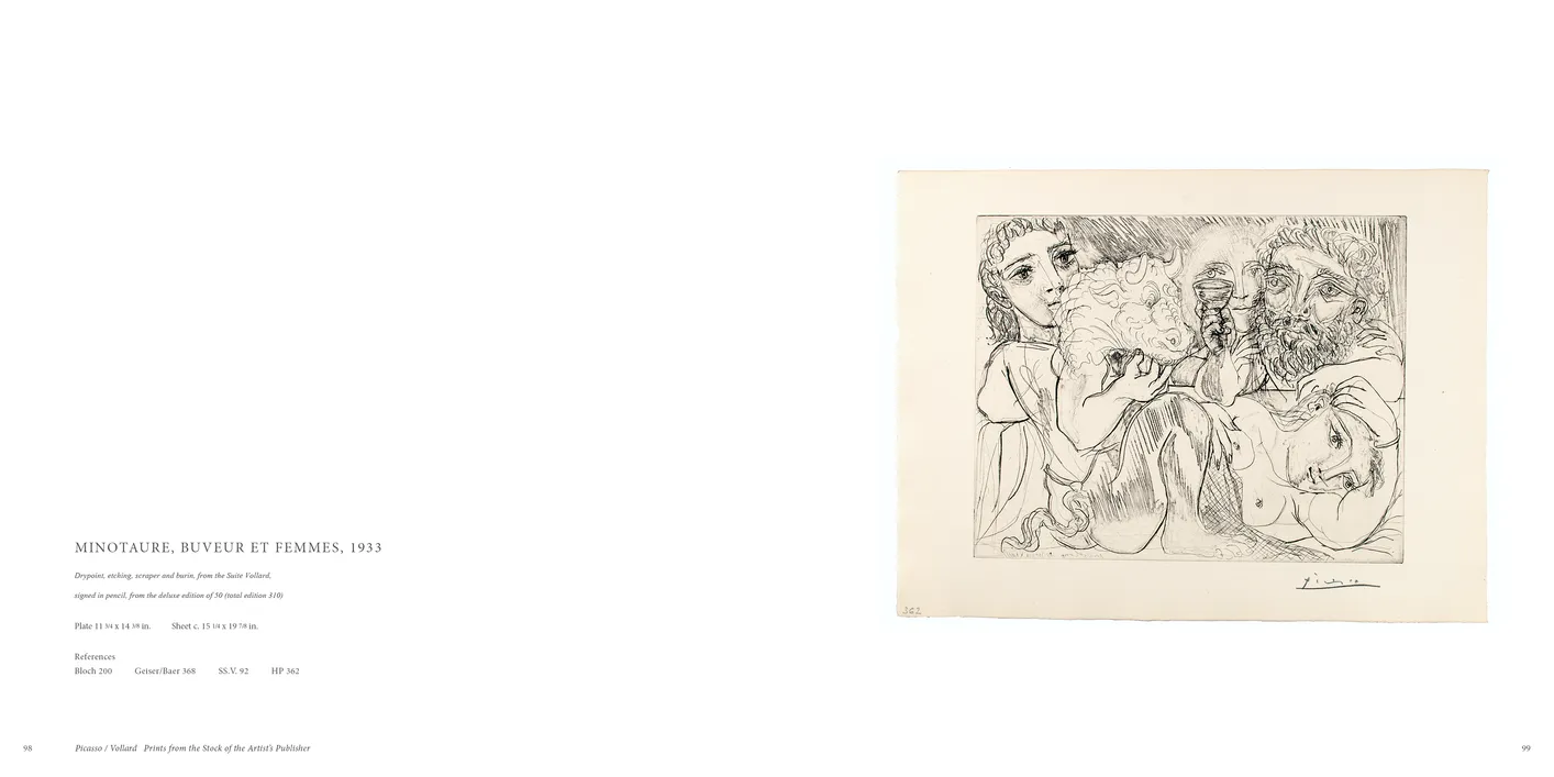 Picasso / Vollard: Prints from the Stock of the Artist’s Publisher exhibition catalog, pages 98-99
