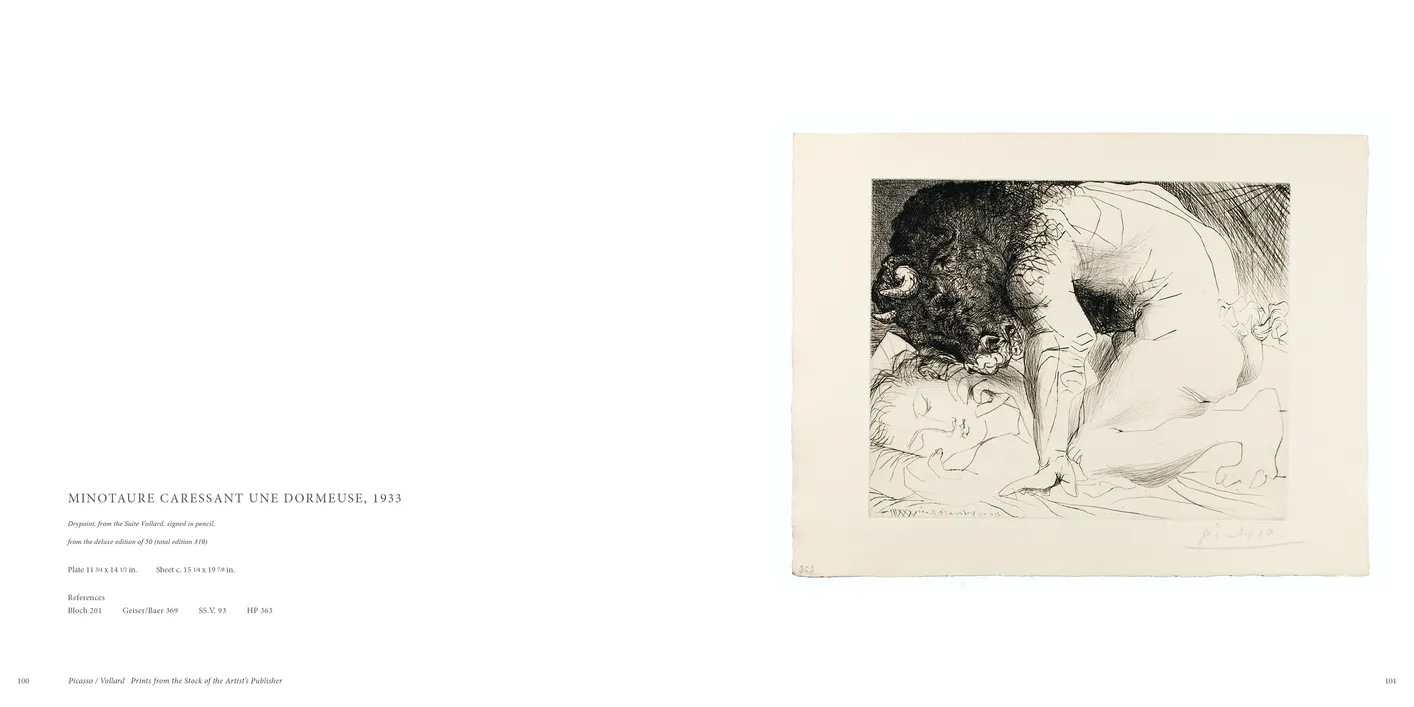 Picasso / Vollard: Prints from the Stock of the Artist’s Publisher exhibition catalog, pages 100-101