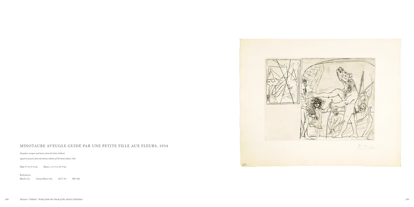 Picasso / Vollard: Prints from the Stock of the Artist’s Publisher exhibition catalog, pages 108-109